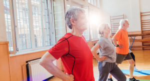 Older adults doing senior strength training